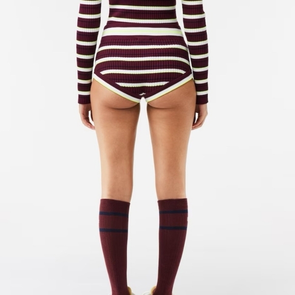 NWT Lacoste x EleVen by Venus | Striped Ribbed Lounge Shorts - Picture 2 of 15